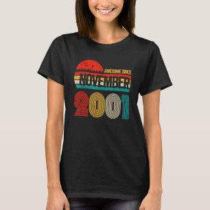 21 Years Old Awesome Since November 2001 21st Bir T-Shirt