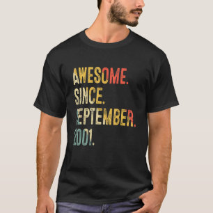 21 Years Old Awesome Since September 2001 21st Bi T-Shirt
