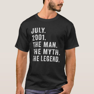 21 Years Old Birthday The Man Myth Legend July 20 T-Shirt