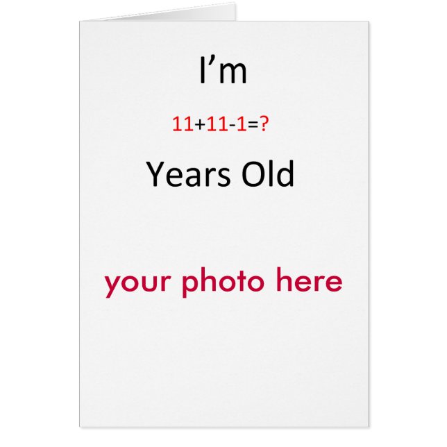 21 years old card (Front)