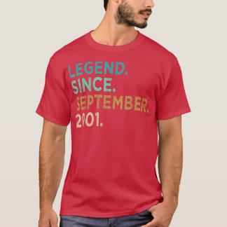 21 Years Old Funny Awesome Since September 2001 21 T-Shirt
