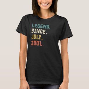 21 Years Old Legend Since July 2001 21st Birthday T-Shirt