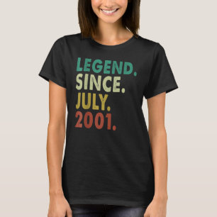 21 Years Old Legend Since July 2001 21th Birthday T-Shirt