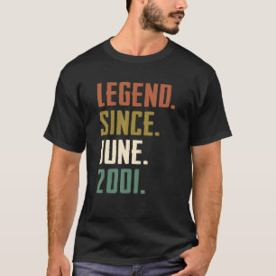 21 Years Old Legend Since June 2001 21st Birthday T-Shirt