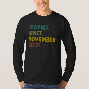 21 Years Old Legend Since November 2001 21st Birth T-Shirt
