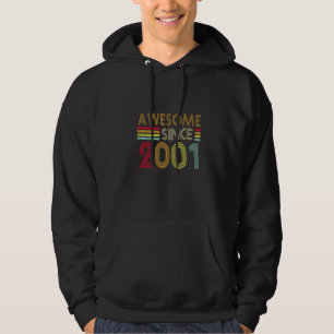 21 Years Old Retro Awesome 2001 Editon 21st Birth Hoodie