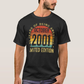21 Yrs Old October 2001 21st Birthday T-Shirt