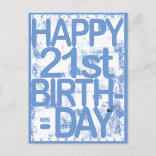 21st Birth Day Postcard