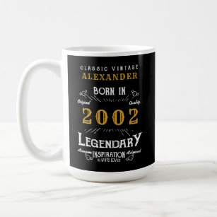 21st Birthday 2002 Add Your Name Legendary Coffee Coffee Mug