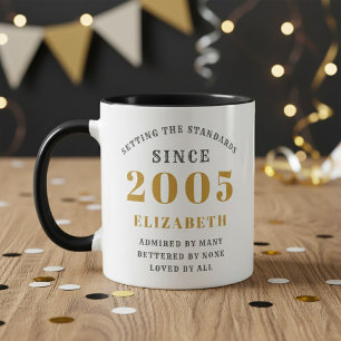 21st Birthday 2005 Add Name Elegant Mug