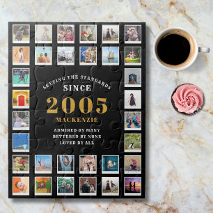 21st Birthday 2005 Family Memories Photo Collage  Jigsaw Puzzle