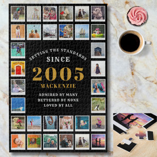 21st Birthday 2005 Family Memories Photo Collage  Jigsaw Puzzle