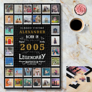 21st Birthday 2005 Legend Memories Photo Collage  Jigsaw Puzzle