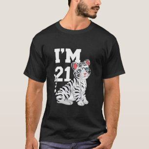 21st Birthday 21 Years Old Tiger Zoo Animal Zookee T-Shirt
