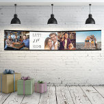 21st Birthday 4 Photo Strip Personalised Banner<br><div class="desc">Personalised banner celebrating an 21st Birthday. Upload 4 of your pictures and the photo template will display them in a photo strip, separated by your custom birthday greeting. This simple photo collage displays your photos in 3 formats (2x landscape, 2x portrait and 1 square / instagram) to give you plenty...</div>
