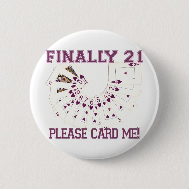 21st Birthday 6 Cm Round Badge (Front)