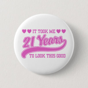 21st Birthday 6 Cm Round Badge