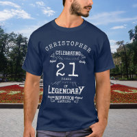 21st Birthday Add Name Legendary Blue Legend