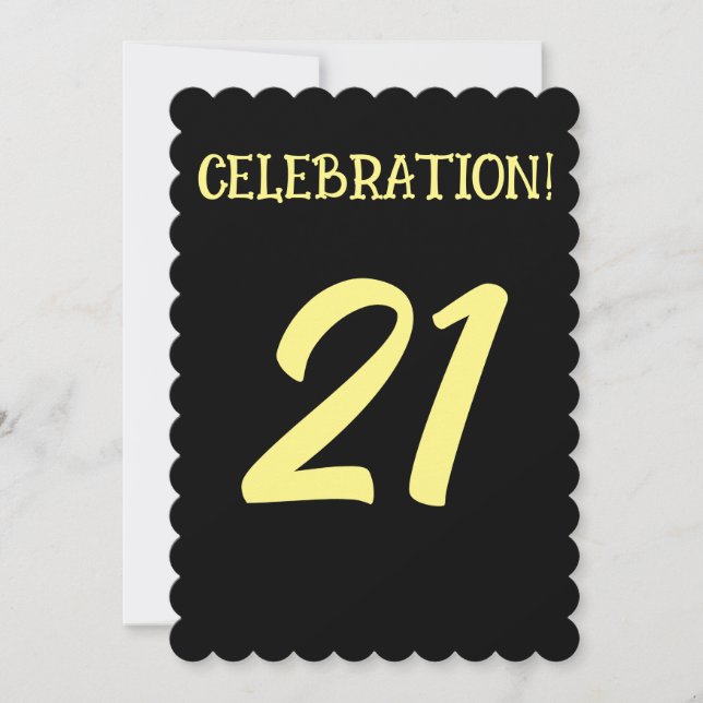 21ST BIRTHDAY AGE 21 PARTY CUSTOM Invitations (Front)