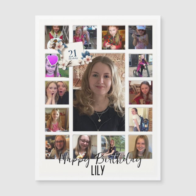 21st Birthday Almond blossom blue-cream (Front)