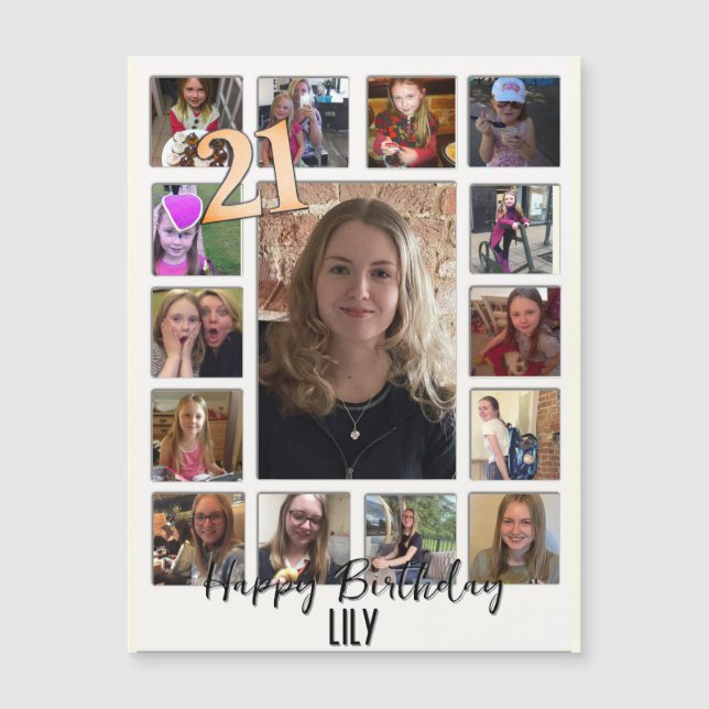 21st Birthday Almond blossom blue-cream (Front)