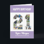 21st Birthday Anniversary Number 21 Photo Collage Card<br><div class="desc">Celebrate 21st birthday or wedding anniversary with this printable photo collage. Choose your favourite photos for display. Customise the name, text and date to fit your occasion. This will be a lovely keepsake with personalised message to look back on with family and friends. If you need any other number as...</div>