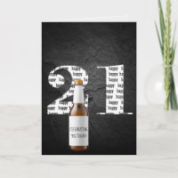 21st birthday beer bottle
