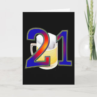 21st birthday beer card