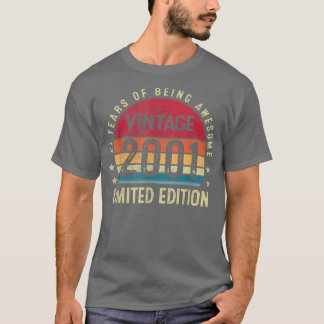 21st birthday born 2001 vintage limited edition 21 T-Shirt