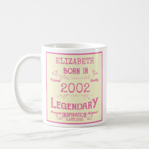 21st Birthday Born 2002 Legend Soft Pink Coffee Mug