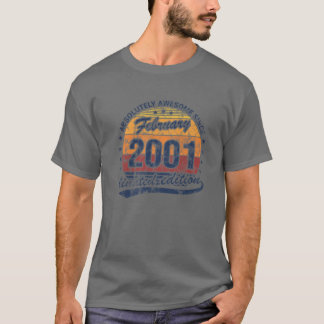 21St Birthday Born February 2001 Absolutely Awesom T-Shirt