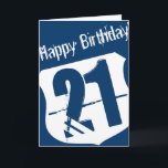 21st Birthday card<br><div class="desc">Cool Birthday card for boys like son or grandson. Customise age number.</div>