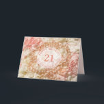 21st Birthday card for sister, pearls and petals<br><div class="desc">21st birthday greetings for sister with pearls and petals. A beautiful way to wish your sister a happy birthday. Pink pearls lie an a bed of pink and white petals. A very feminine card for a woman. Celebrate a sister's birthday with petals and pearls. A really elegant card to give...</div>