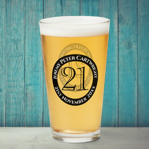21st Birthday Celebration Glass