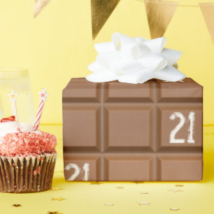 21st Birthday Chocolate Candy Bar Wrapping Paper