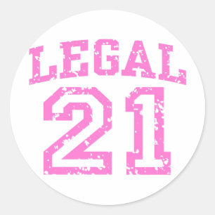 21st Birthday Classic Round Sticker