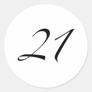 21st Birthday Classic Round Sticker