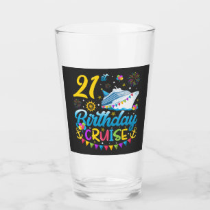 21st Birthday Cruise B-Day Party Drinking Glass
