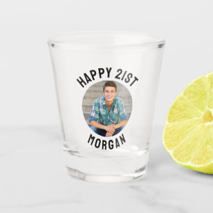21st Birthday Custom Photo Shot Glass