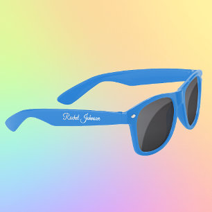 21st Birthday Custom Text School Colours Plastic Sunglasses
