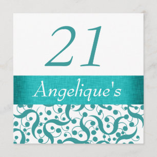 21st birthday elegant any age celebration invitation