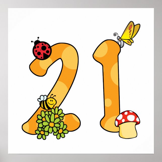 21st Birthday (Garden Theme) Poster (Front)