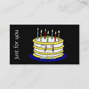 21st Birthday Gift Certificate Birthday Cake 21