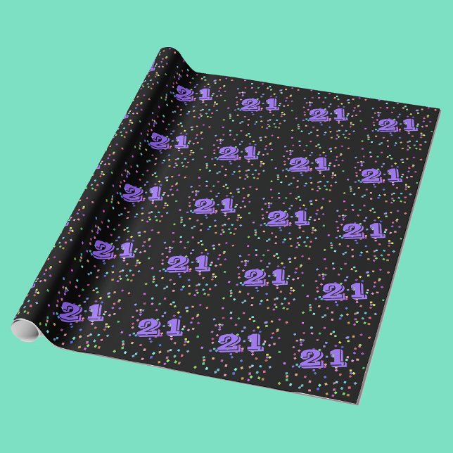 21st Birthday Gift Wrap Wrapping Paper (Creator Uploaded)