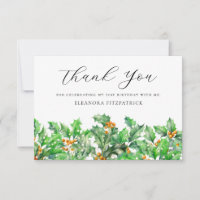 21st Birthday Holly December Birth Flower Custom