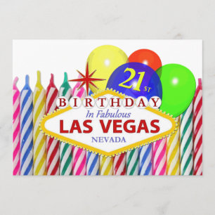 21st Birthday in Las Vegas Card