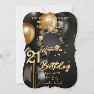 21st Birthday Invitation Template