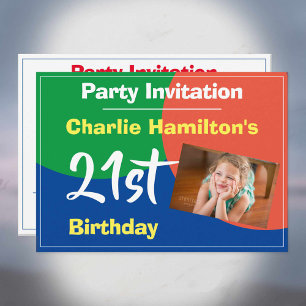 21st Birthday Invitation with Photo