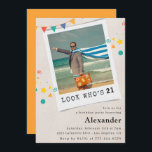 21st birthday invitations Men Funny Photo<br><div class="desc">21st birthday invitations Men Funny Photo</div>