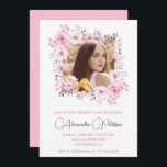 21st birthday invitations Photo Boho Elegant<br><div class="desc">21st birthday invitations Photo Boho Elegant</div>